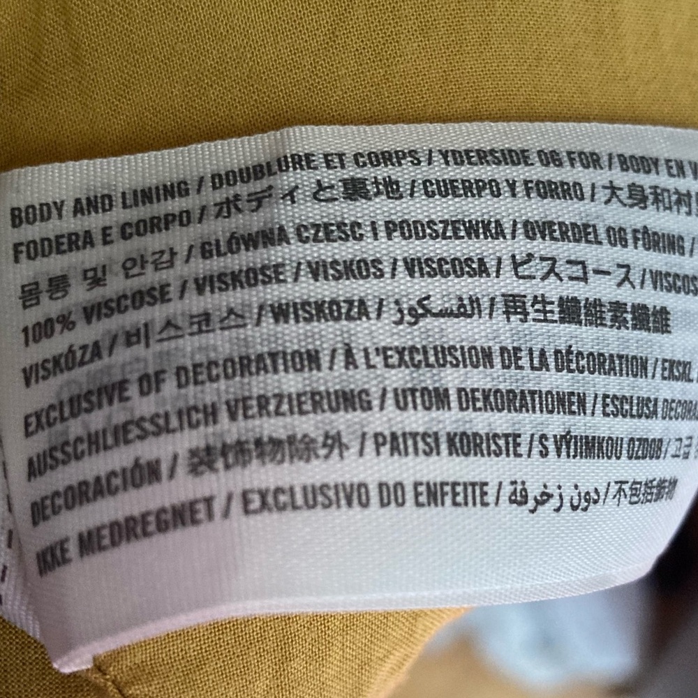 Abercrombie & Fitch AF Sz XS Dress Mustard Yellow Floral Sundress sleeves - Picture 8 of 8